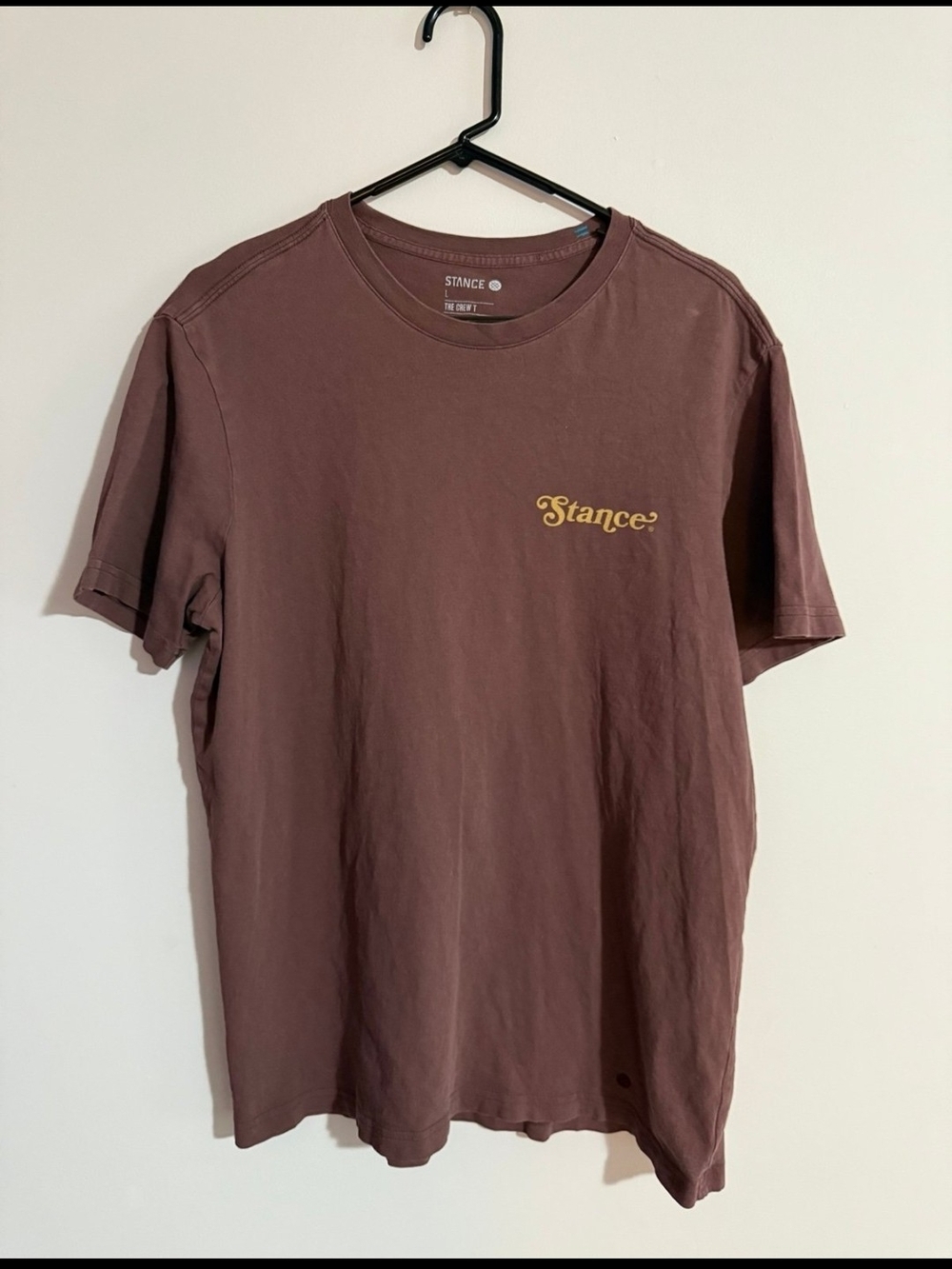 Stance Men's Short Sleeve Tee in Mauve with Gold Logo